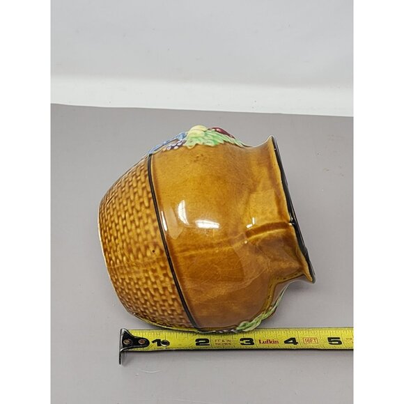 Vintage Japanese Ceramic Pitcher With‎ Embossed Fruit Design & Handle - Picture 11 of 11